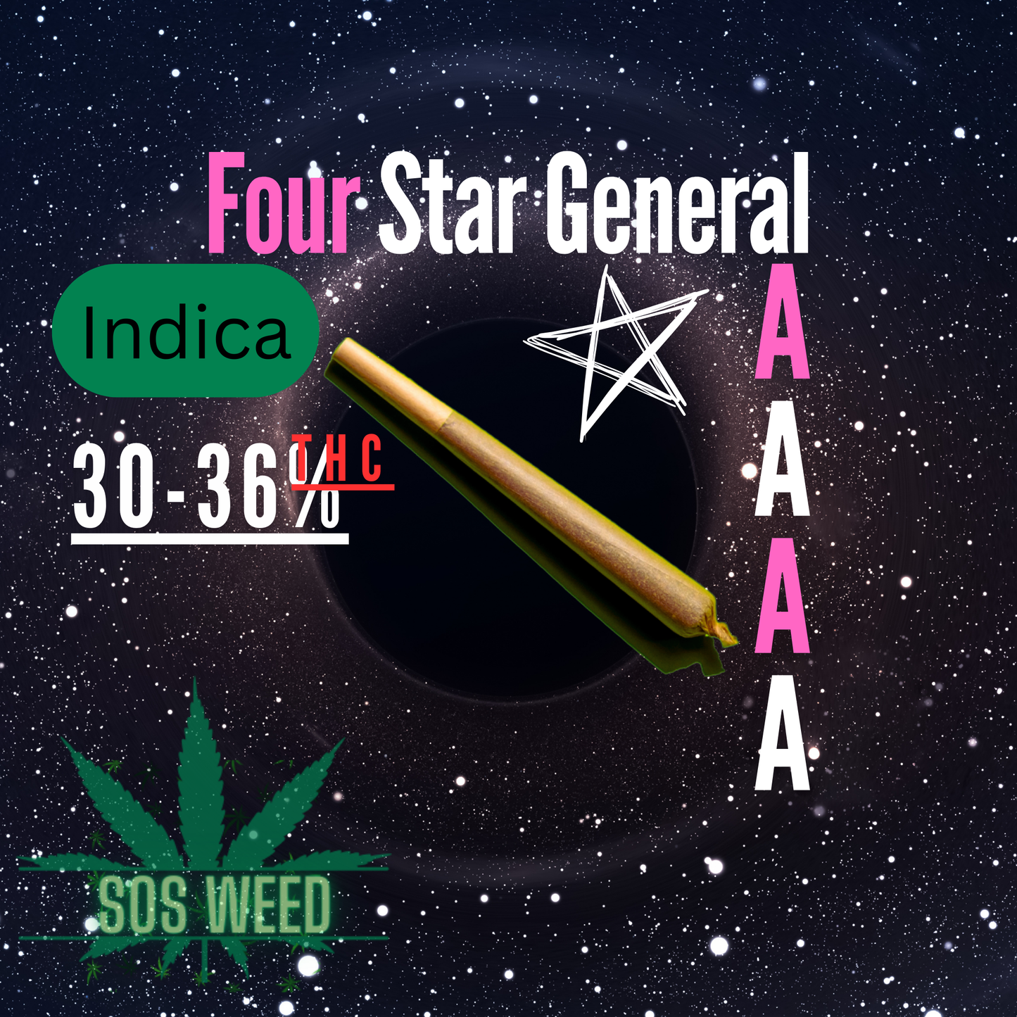 Four Star General Pre-Roll – Indica (AAAA)