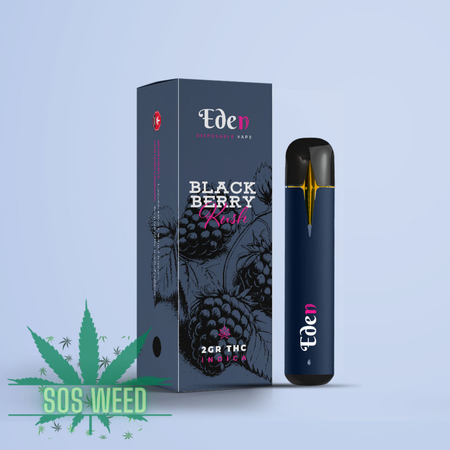 (Indica) Blackberry Kush Disposable Vape (2gr)