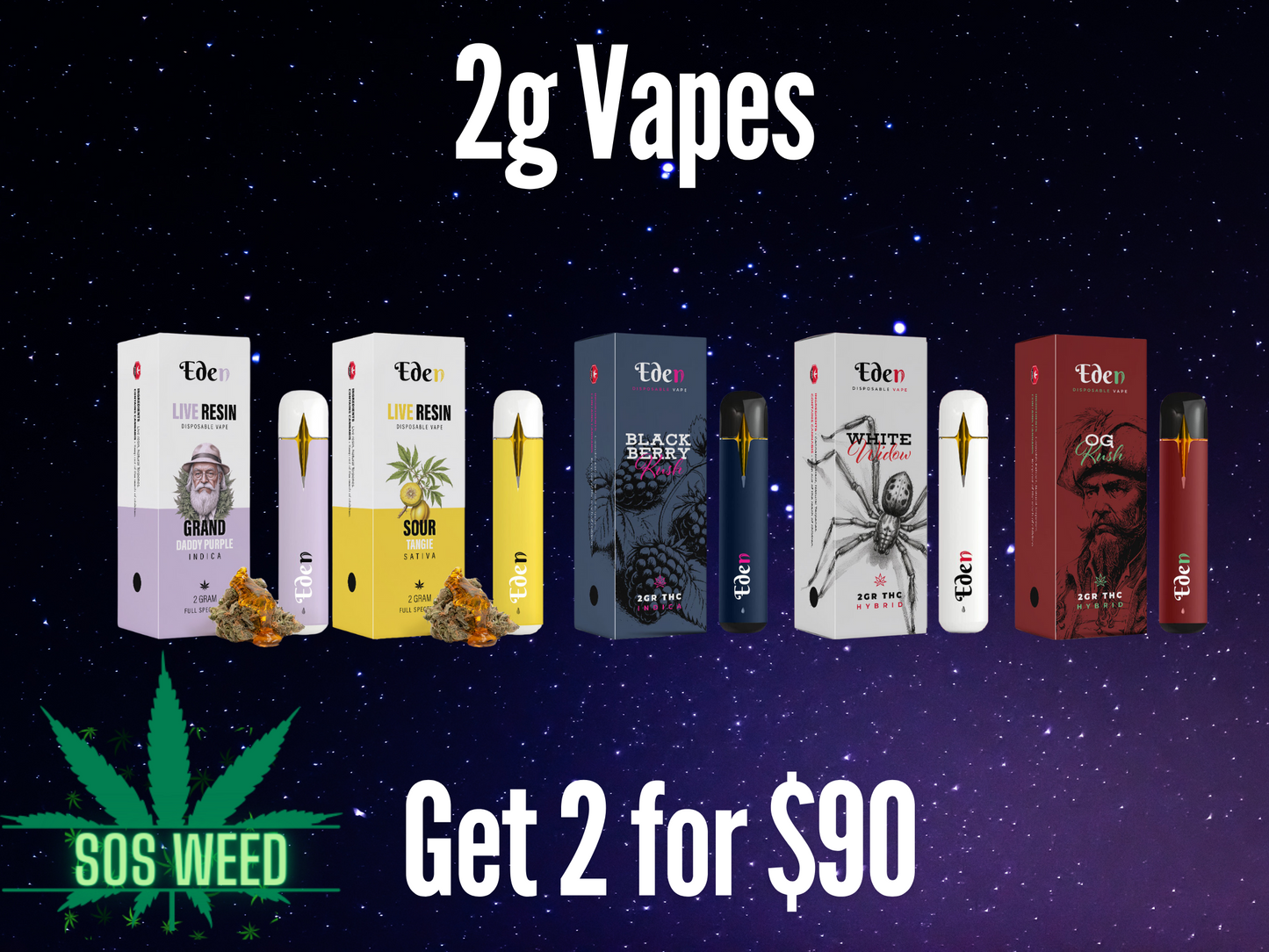Eden THC Disposable Vapes (2gr)