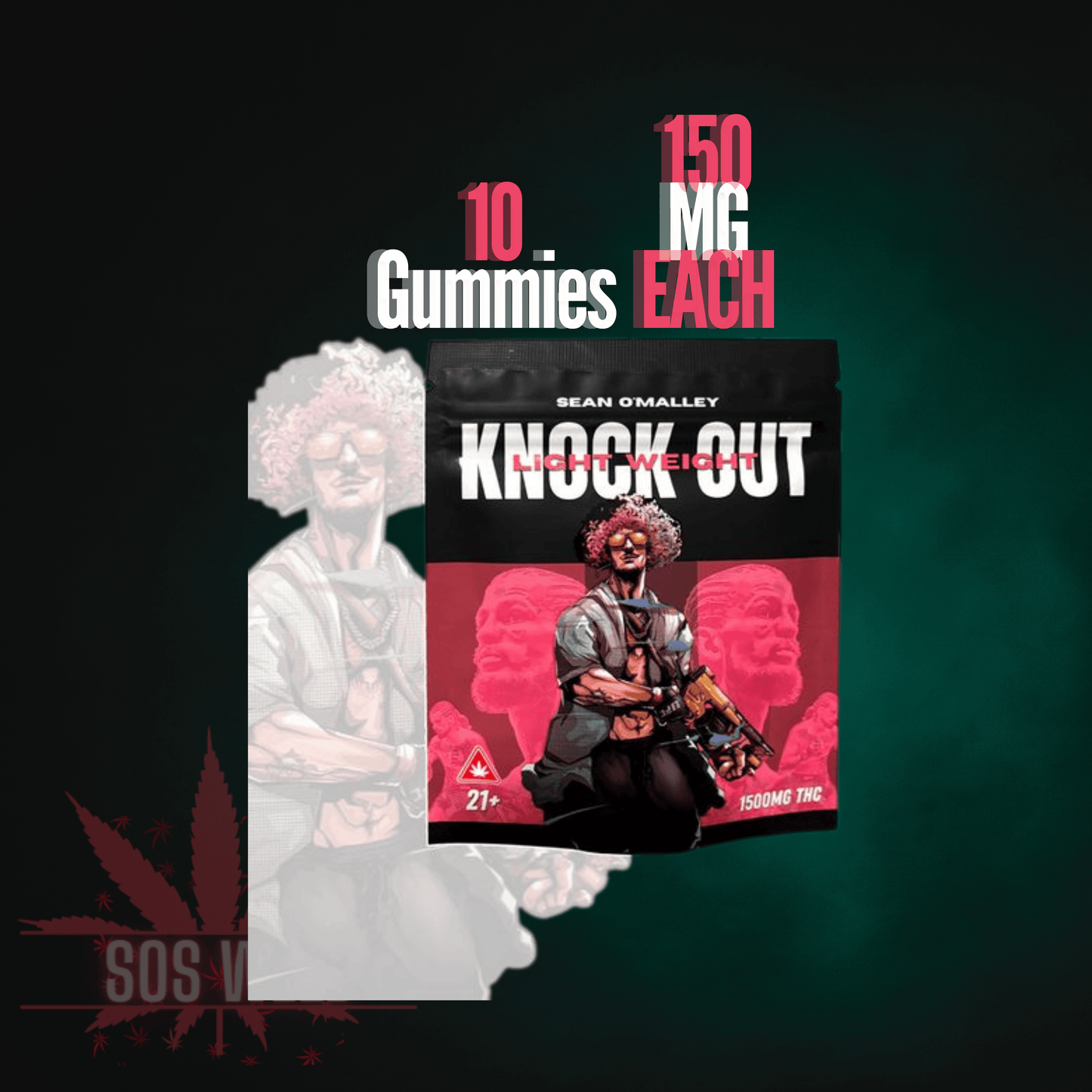 Knockout Light Weight Gummies- Sean O'Malley (1500MG)