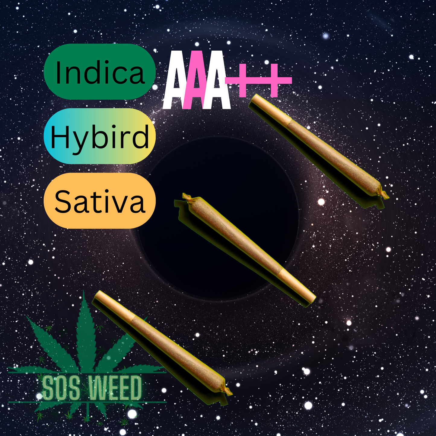 Mixed Pre-rolls (Indica,Sativa,Hybrid) 3p
