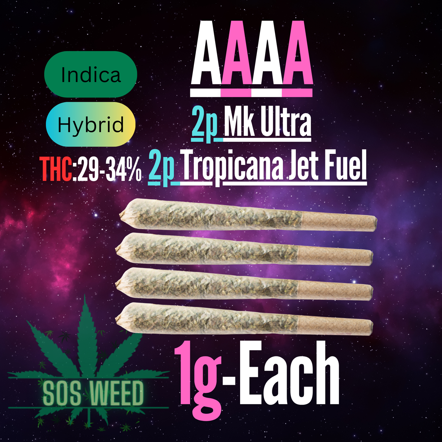 (4p) Pre-rolls Pack (AAAA)