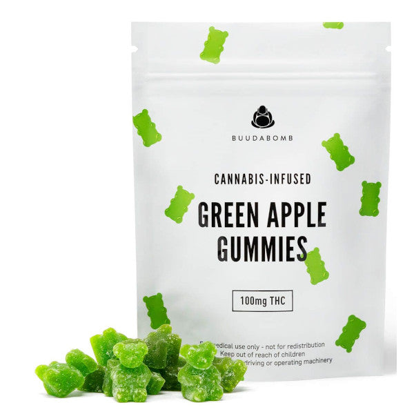 Buudabomb Green Apple Gummies 100mg